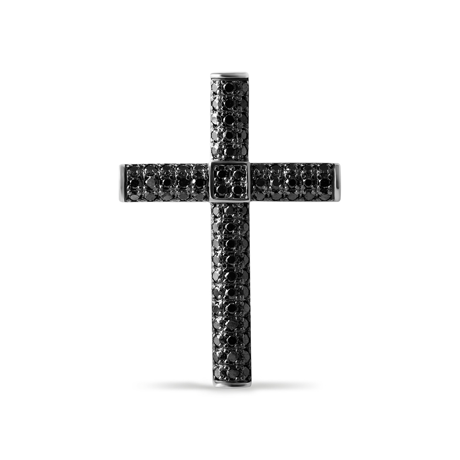Krzyż z czarnymi diamentami Cr190-1bw
